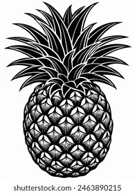 Diseño de ilustración de fruta de piña 