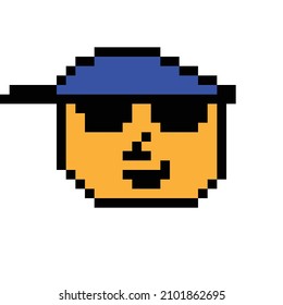 illustration design of pixel cartoons characters with some various concept design