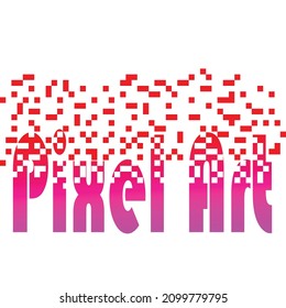illustration design of pixel design with some various design concept