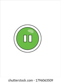 Illustration design of play button in green