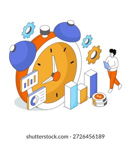 Um design de ilustração do prazo final do projeto 