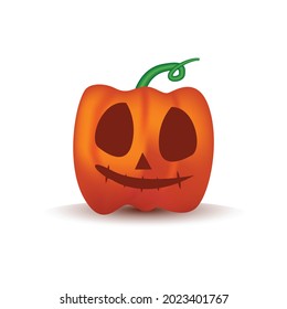 Illustration design pumpkin halloween isolated on white background