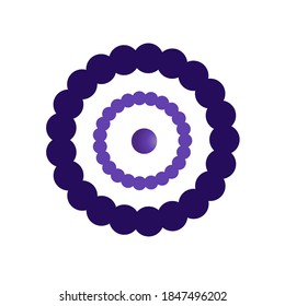 the Illustration and design of purple circle