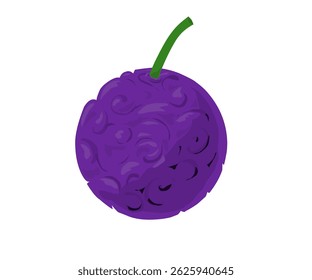 An illustration design for the purple rubber devil fruit, in the anime series One Piece,
Illustration design