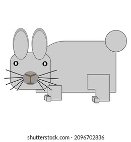 illustration design of a rabbit icon characters with some various concept design