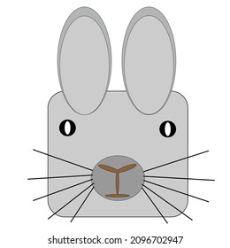 illustration design of a rabbit icon characters with some various concept design