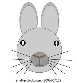 diseño de ilustración de un icono de conejo y logotipo de conejo