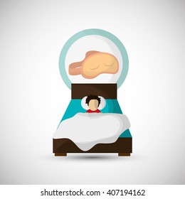 Illustration design of resting, editable vecctor