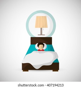 Illustration design of resting, editable vecctor