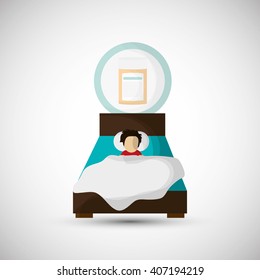 Illustration design of resting, editable vecctor