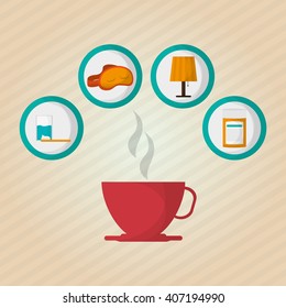 Illustration design of resting, editable vecctor
