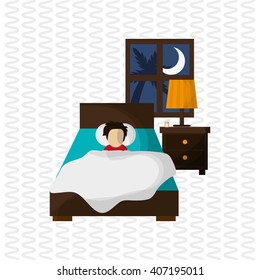 Illustration design of resting, editable vecctor