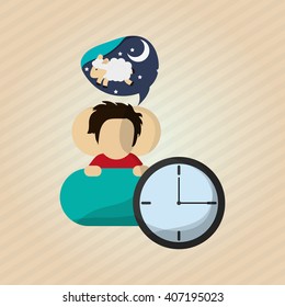 Illustration design of resting, editable vecctor