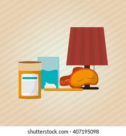 Illustration design of resting, editable vecctor