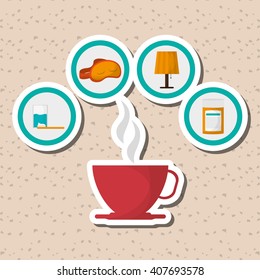 Illustration design of resting, editable vecctor
