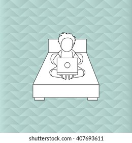 Illustration design of resting, editable vecctor