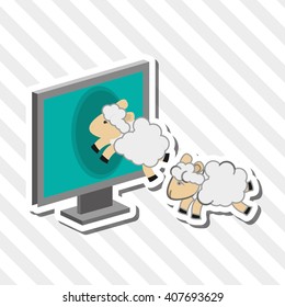 Illustration design of resting, editable vecctor