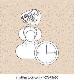 Illustration design of resting, editable vecctor