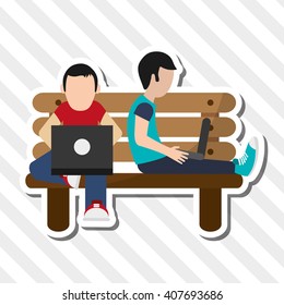 Illustration design of resting, editable vecctor