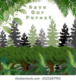 illustration design save our forest