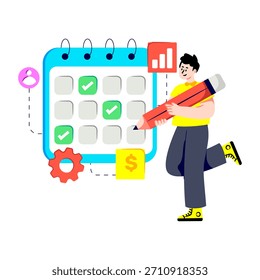 An illustration design of schedule management