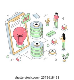 An illustration design of server idea