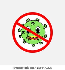 illustration design sign of no virus