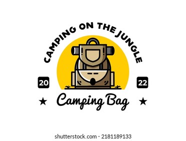 Illustration design of a simple camping bag