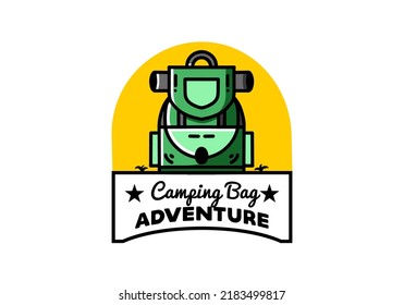 Illustration design of a simple camping bag