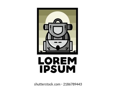 Illustration design of a simple camping bag