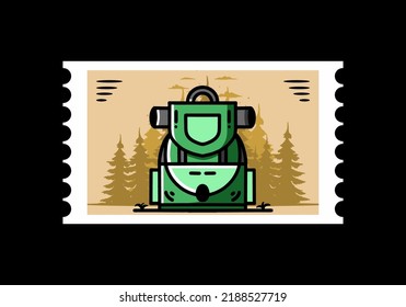 Illustration design of a simple camping bag