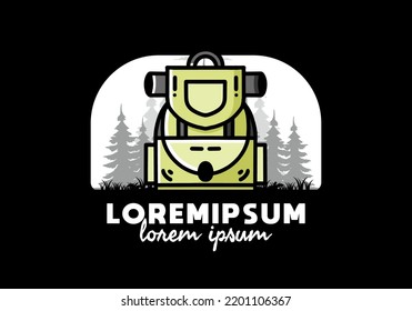 Illustration design of a simple camping bag