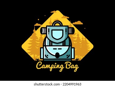 Illustration design of a simple camping bag