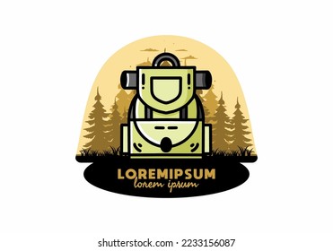 Illustration design of a simple camping bag