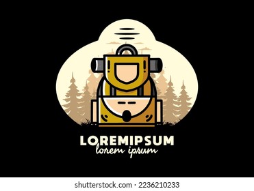 Illustration design of a simple camping bag