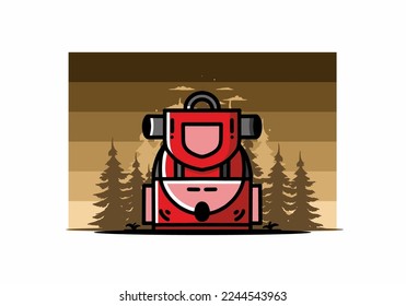 Illustrationsdesign einer einfachen Campingtasche