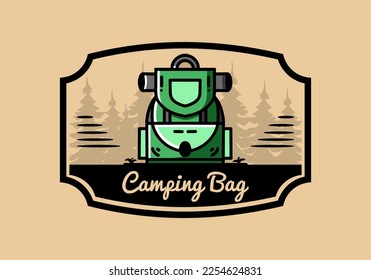 Illustration design of a simple camping bag