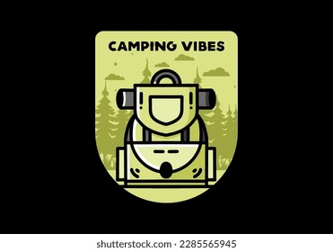Illustration design of a simple camping bag