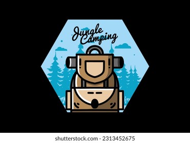 Illustration design of a simple camping bag