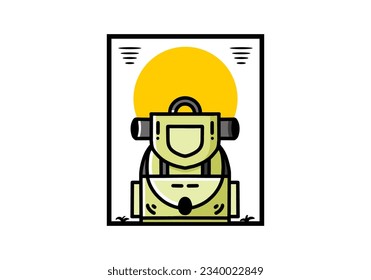 Illustration design of a simple camping bag