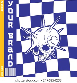 Illustration design of a Skull head