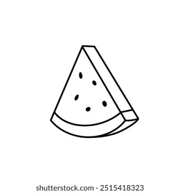 illustration design of a small piece of watermelon