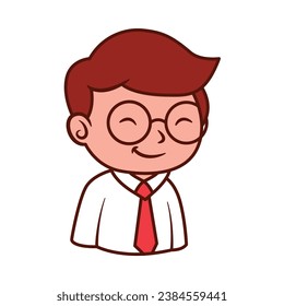 illustration design of a smiling businessman