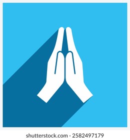 Illustration design of sorry hand icon, Islamic Ramadan icon