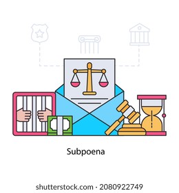 An illustration design of subpoena