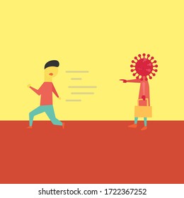 plantilla de diseño de ilustración sobre el virus de la corona