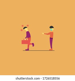 illustration design template contracted corona