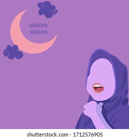 illustration design template happy ramadan