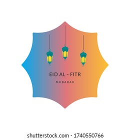 illustration design template for the Islamic Eid day