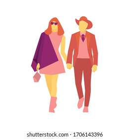 illustration design template for people walking together